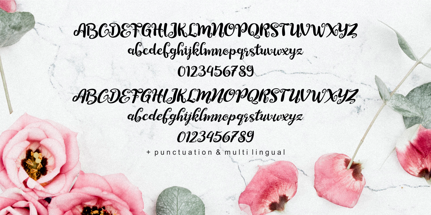 Przykład czcionki Neiva Flowers Italic